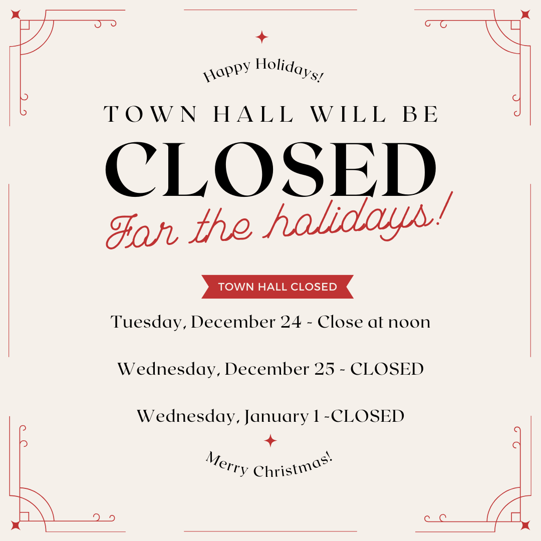 Town Hall Closed Christmas