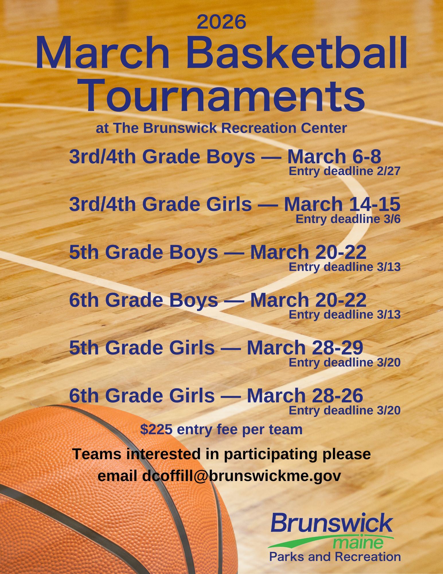 2026 March Basketball Tournament Flyer